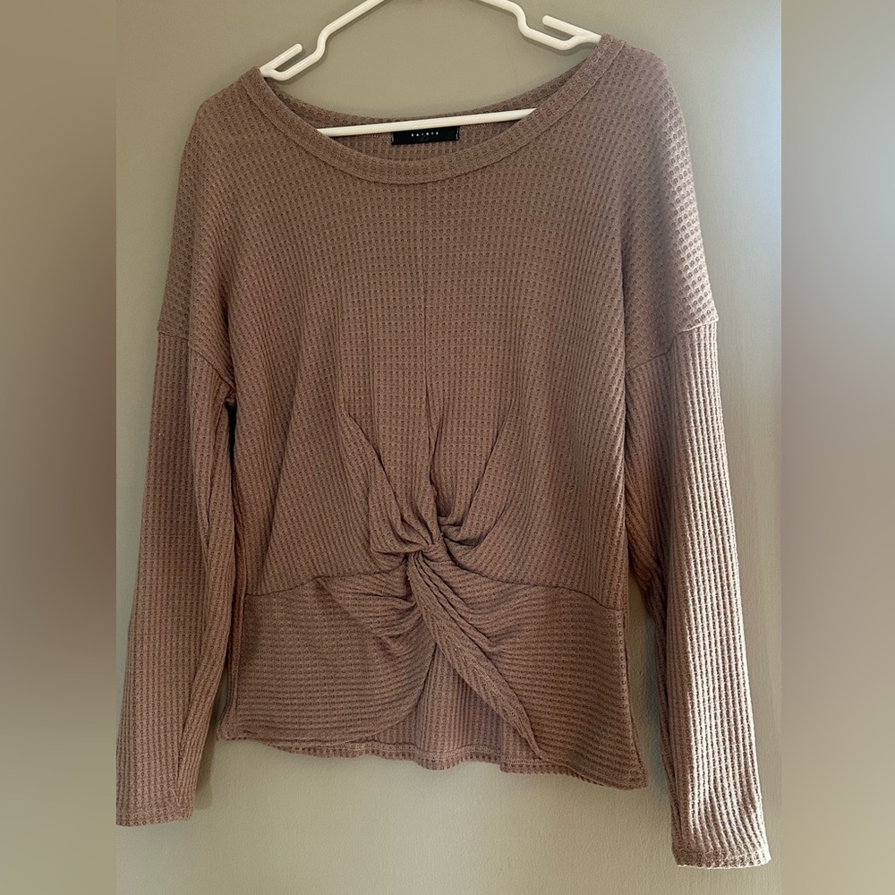 Women's Tan Knotted Top